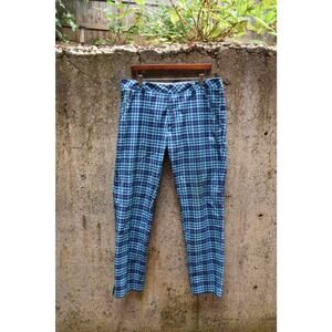 Puma Blue & Navy Plaid Golf Pants – Size 34x32